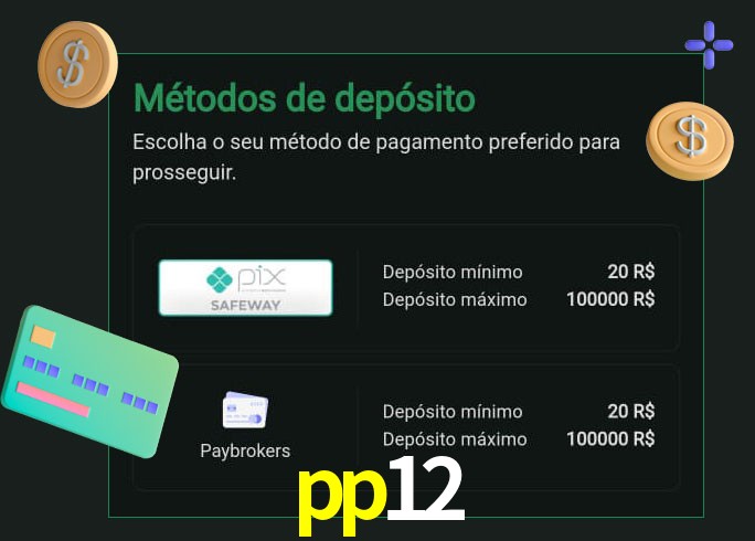 O cassino pp12 oferece uma grande variedade de métodos de pagamento